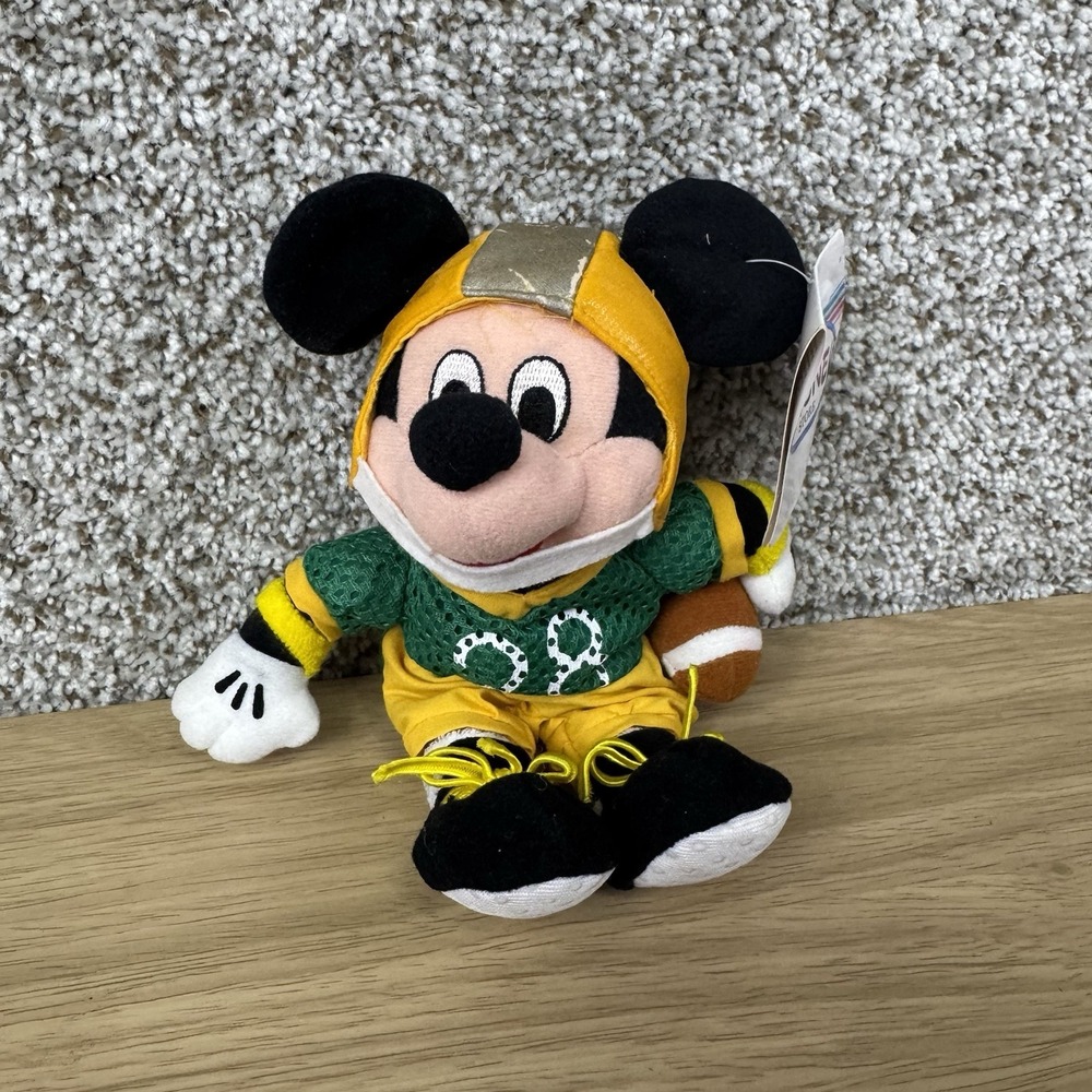 Football Mickey Mouse Bean Bag Plush The Disney Store Vintage